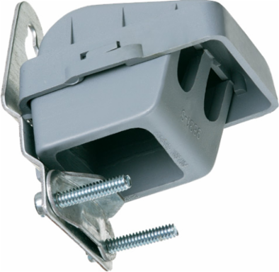 PVC Entrance Cap with Galvanized Steel Strap, Wire Size (2) 1/0 to (2) 4/0, Hole Size 0.69 Inch