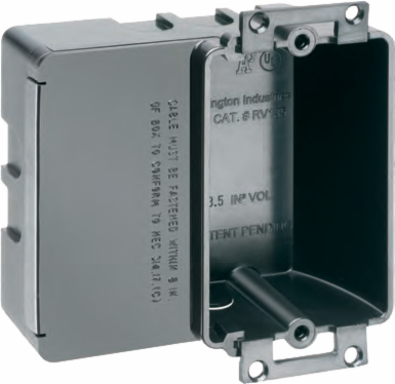 Shallow Depth Box for Recreational Vehicles 4 Inch Width, 1-Gang