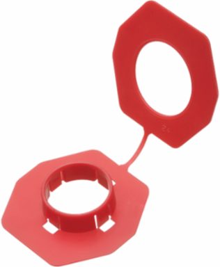 Non-metallic bushing snaps into standard knockout and fixes into common hole configurations for 2 x 4 metal studs, sold in a quantity of 100.