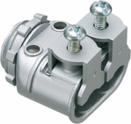 Zinc Die-Cast 1/2 Inch Knockout Saddle-Type Connector, 0.116 lbs, Silver