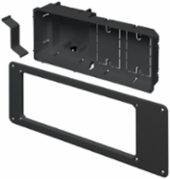 Recessed Non-Metallic TV Power & Low Voltage Box, 4 Gang, Black, 17 Inch Width