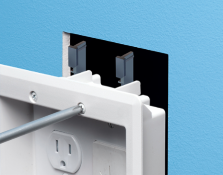 TV Bridge II Kit, Plastic, 2-Gang, 6-1/4 Inch Height, cETLus