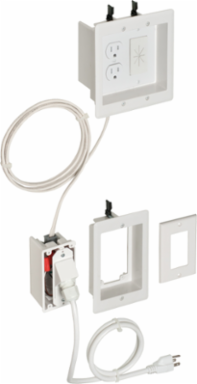 TV Bridge II Kit - Non-Metallic, 2-Gang & 1-Gang Boxes, 6.205 Inch Height
