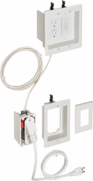TV Bridge II Kit - Non-Metallic, 2-Gang & 1-Gang Boxes, 6.205 Inch Height