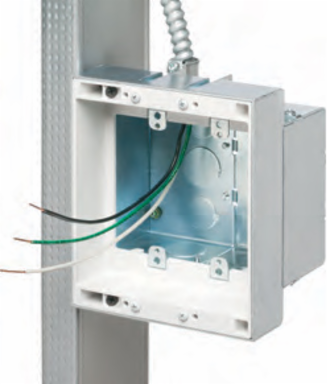 Recessed Steel TV Box 2-Gang, 6-1/2 Inch x 6 Inch, cULus Listed