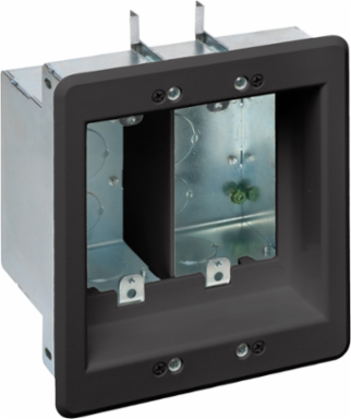 Recessed Steel TV Box 2-Gang, 6-1/2 Inch x 6 Inch, cULus Listed
