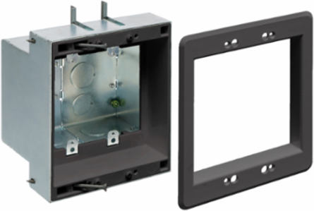 Recessed Steel TV Box 2-Gang, 6-1/2 Inch x 6 Inch, cULus Listed