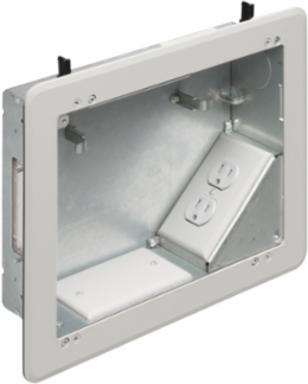 8 Inch x 10 Inch Steel TV Box with Duplex Receptacle and Knockout