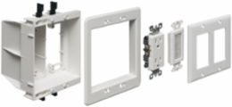Plastic Recessed TV Box, 2-Gang, 6-1/4 Inch Width, 6-15/16 Inch Height