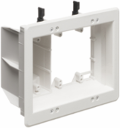 Recessed Plastic TV Box 3-Gang, 7.93 Inch Width, White, cULus Listed
