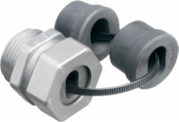 Zinc die-cast, 1" three letter coded Gland-type service entrance cable connector that is listed to handle different cable sizes.