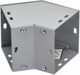 Wireway Elbow Fitting, 12 Inch x 12 Inch, 90° Lay-in, Galvanized Steel