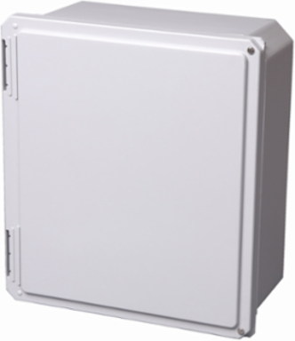 JIC Panel Enclosure, 21.79 Inch Height, 18.16 Inch Width, NEMA 4X, Fiberglass, Hinged