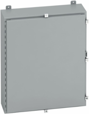 Wall Mounted Panel Enclosure, 20 Inch Height, 20 Inch Width, NEMA 4, Carbon Steel