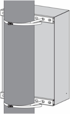 Stainless Steel Pole Mounting Kit, NEMA 4, 22 Inch Height, 24 Inch Width, 4.7 lb