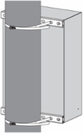 Stainless Steel Pole Mounting Kit, NEMA 4, 22 Inch Height, 24 Inch Width, 4.7 lb