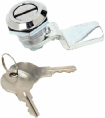 Chrome Slotted Flush Latch Kit for Type 4 & 12 Enclosures, Steel, 4.54 Inch Height, UL Listed