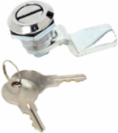 Chrome Slotted Flush Latch Kit for Type 4 & 12 Enclosures, Steel, 4.54 Inch Height, UL Listed