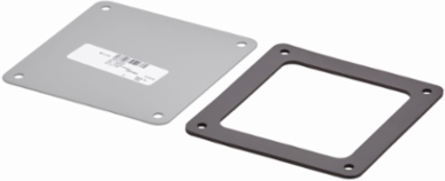 NEMA 12 Rated Steel Closure Plate 6 Inch x 6 Inch, UL Listed, 1.5 lb
