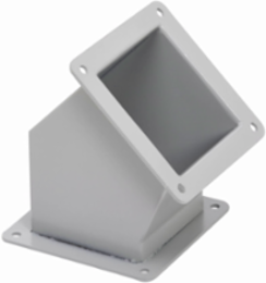 45 Elbow Wireway Fitting, 6 Inch x 6 Inch, Steel, Feed Through, NEMA 12