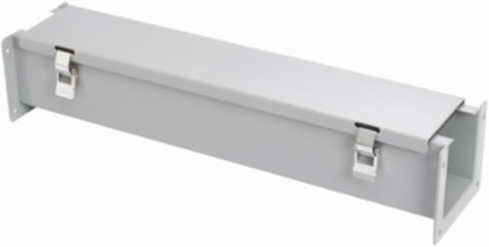 12LW Wireway, 6 Inch Height, 36 Inch Length, Hinged, Steel, ANSI 61 Gray
