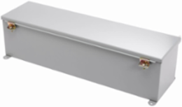 12WT Wiring Trough, 8 Inch Height, 8 Inch Width, 36 Inch Length, Gray Steel