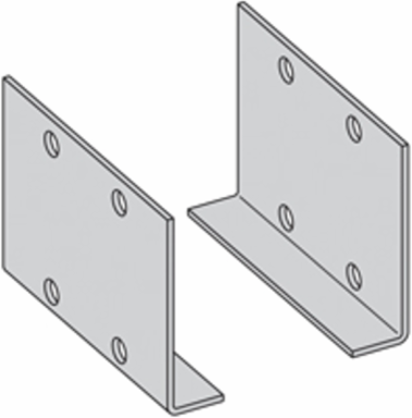 L-Shaped Splice Plates for 3 Inch NEMA, Zinc Plated, Pair