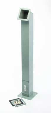 Type 4 Column, 4 Inch x 4 Inch x 4 Inch, Steel, ANSI 61 Gray, 16.78 lb