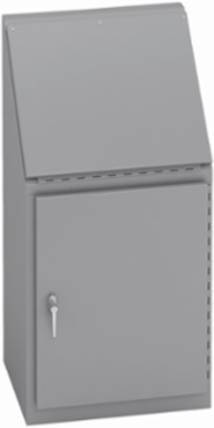 Console Enclosure, 48 Inch Height, 24 Inch Width, NEMA 12, Carbon Steel, Hinged Cover