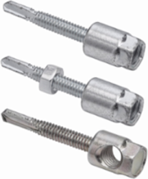 Rapid Rod Hanger, 3/8 Inch Rod Size, 1/4 X 1 Inch Shank, Zinc Plated Carbon Steel