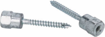Wood Rod Hanger, Zinc Plated Carbon Steel, 1/2 Inch Rod Size, 5/16 Inch x 2-1/2 Inch Shank