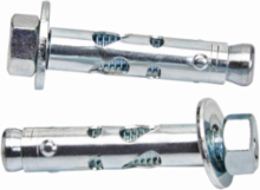 Sleeve Type Expansion Anchors 3/8 Inch x 4 Inch, Zinc Plated, UL Listed