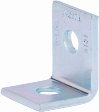Eaton B-Line series strut fittings and accessories, 2.31" Height, 2.31" Length, 1.62" Width, 0.12lbs, Steel, Pre-assembled fitting, Two hole corner angle, 90 deg, DURA GREEN