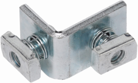 Two Hole Corner Angle Fitting, 2.31 Inch Height, Steel, Pre-assembled