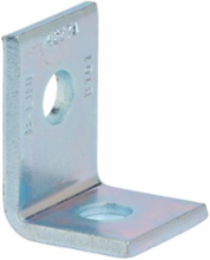 Eaton B-Line series strut fittings and accessories, 2.31" Height, 2.31" Length, 1.62" Width, 0.12lbs, Steel, Pre-assembled fitting, Two hole corner angle, 90 deg, Electro-plated