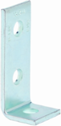 Aluminum Three Hole Corner Angle, 4.12 Inch Height, 1.62 Inch Width, 90 Degree