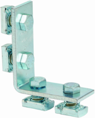 Steel Four Hole Corner Angle Fitting, 4.12 Inch Height, 1.62 Inch Width, Pre-assembled