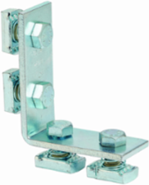Steel Four Hole Corner Angle Fitting, 4.12 Inch Height, 1.62 Inch Width, Pre-assembled