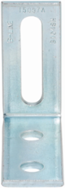 Steel Three Hole Adjustable Corner Angle Fitting, 4.12 Inch Height, 4.12 Inch Length, Hot-Dipped Galvanized