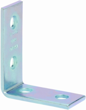 Eaton B-Line series strut fittings and accessories, 4.12" Height, 4.12" Length, 1.62" Width, .78lbs, Steel, Pre-assembled fitting, Four hole corner angle, 90 deg, Electro-plated