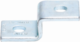 Two Hole Z-Support Strut Fitting, 1 Inch Height, 3.5 Inch Length, Steel, Electro-Plated