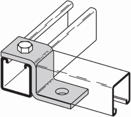 Two Hole Offset Z Support, 2.12 Inch Height, 3.5 Inch Length, Steel, DURA GREEN