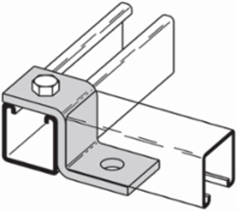 Two Hole Offset Z Support, 2.12 Inch Height, 3.5 Inch Length, Steel, 1/4 Inch Thickness