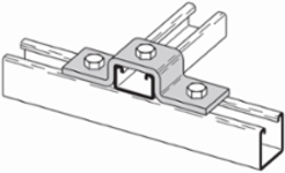 Three Hole U Support, Steel, 1" Height, 5.43" Length, 1.62" Width, DURA GREEN