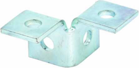 Four Hole Double Corner Wing Fitting 90 Degree, Steel, 2.06 Inch Height, 3.5 Inch Length, DURA GREEN