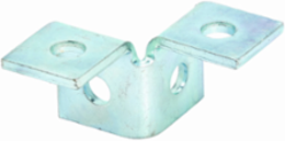 Steel Four Hole Double Corner Wing Fitting 90 Deg, 2.06 Inch Height, 3.5 Inch Length, 1/4 Inch Thickness