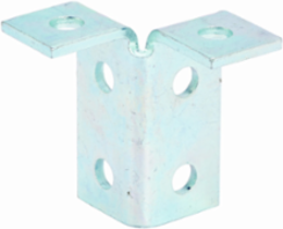 Aluminum Six Hole Double Corner Angle Strut Fitting, 3.93 Inch Height, 3.5 Inch Length, 1/4 Inch Gauge