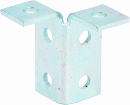 Six Hole Double Corner Angle Fitting, 3.93 Inch Height, 3.5 Inch Length, 1.62 Inch Width, Steel, DURA GREEN