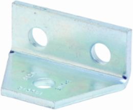 Three Hole Gussetted Shelf Angle 90 Deg, Steel, 2.31 Inch Height, 3.5 Inch Length, DURA GREEN
