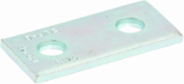 Stainless Steel Two Hole Splice Plate, 3.5 Inch Length, 1.62 Inch Width, 1/4 Inch Gauge